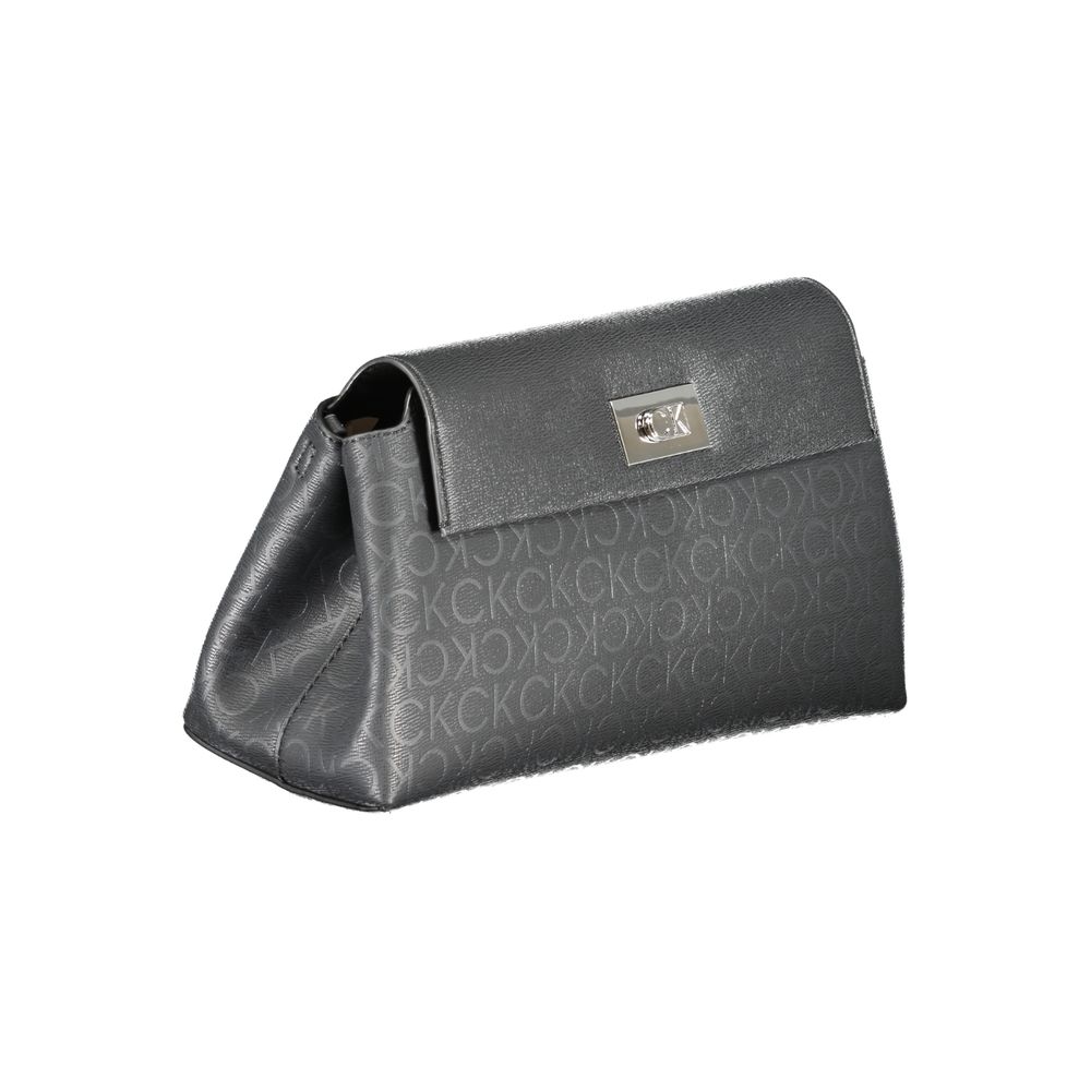 Schwarze Polyester-Handtasche