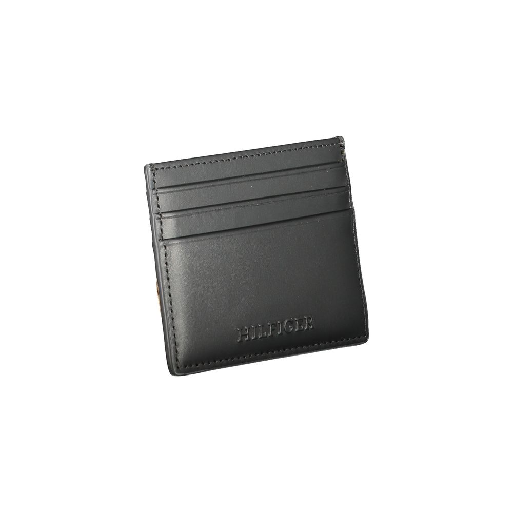 Schwarze Lederbrieftasche
