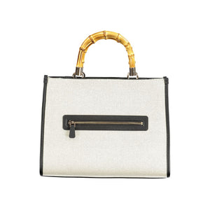 Schwarze Baumwollhandtasche