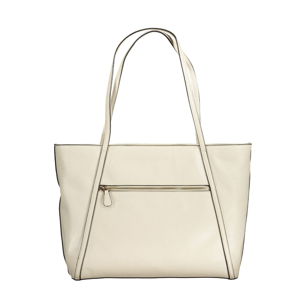 Beige Polyethylen-Handtasche