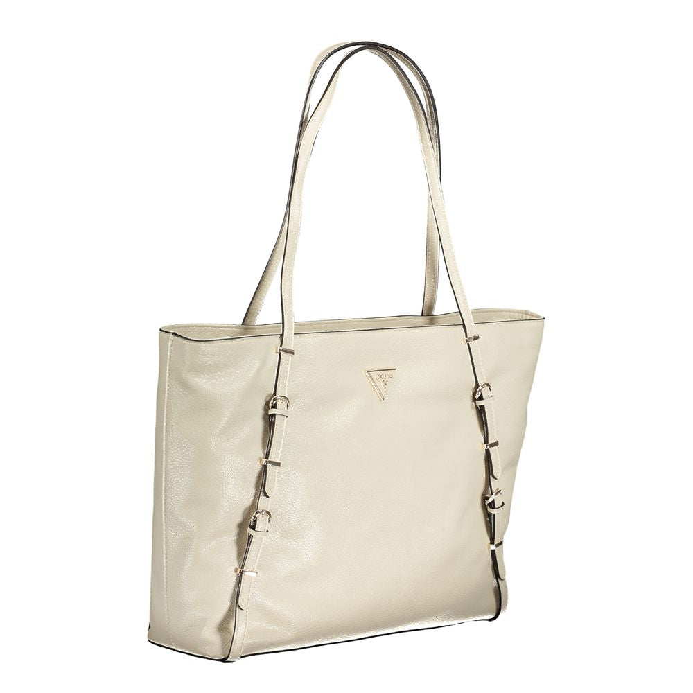 Beige Polyethylen-Handtasche