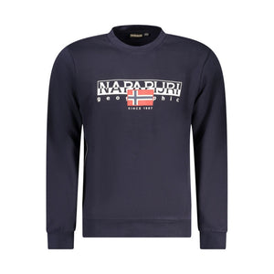 Blauer Baumwollpullover