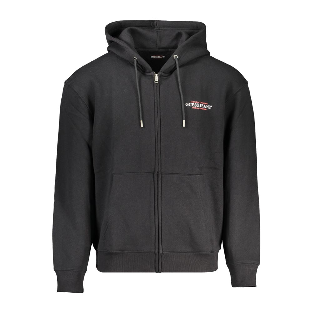 Schwarzer Baumwollpullover