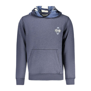 Blauer Baumwollpullover