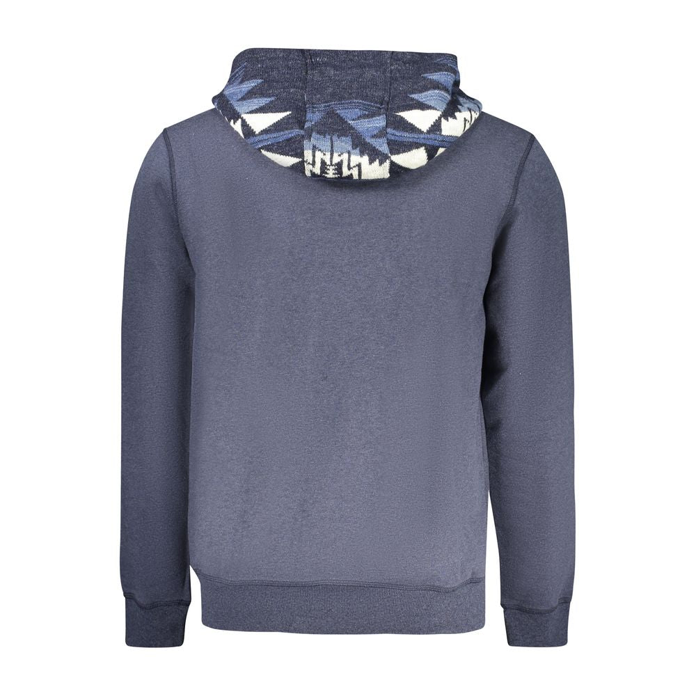 Blauer Baumwollpullover