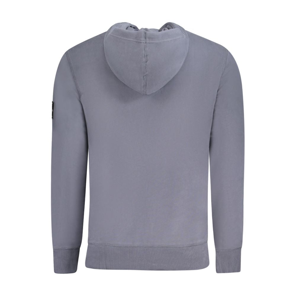 Blauer Baumwollpullover