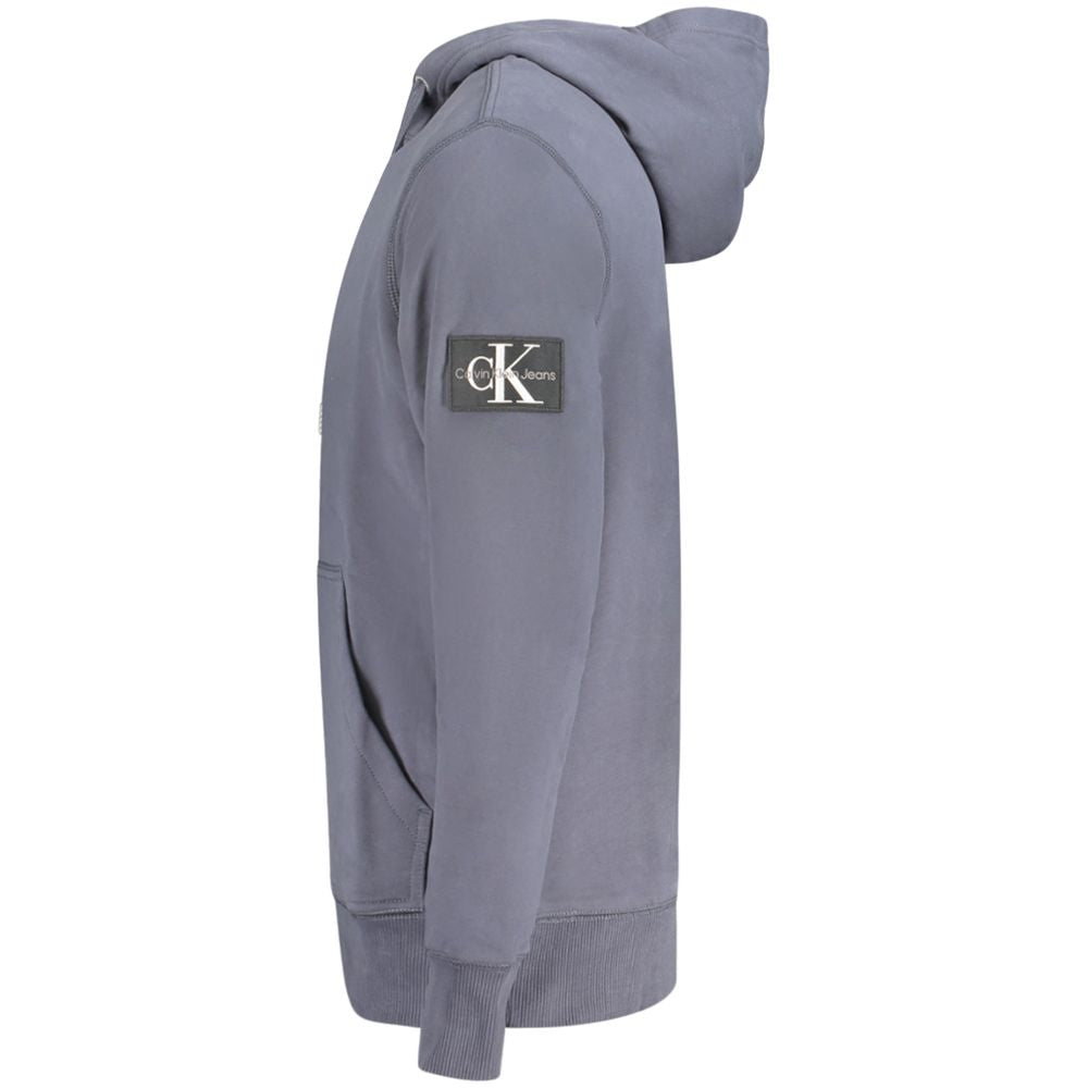 Blauer Baumwollpullover