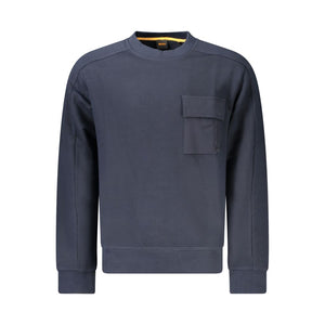 Blauer Baumwollpullover