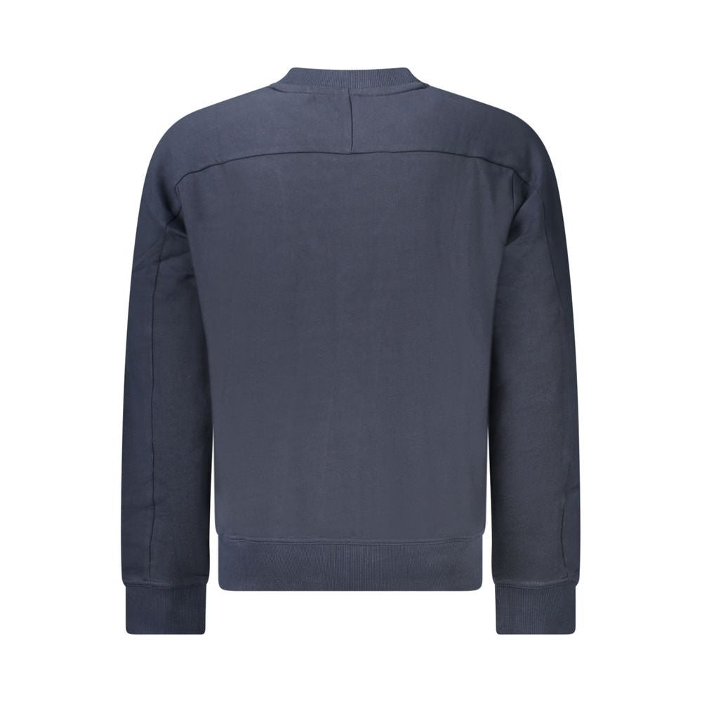 Blauer Baumwollpullover