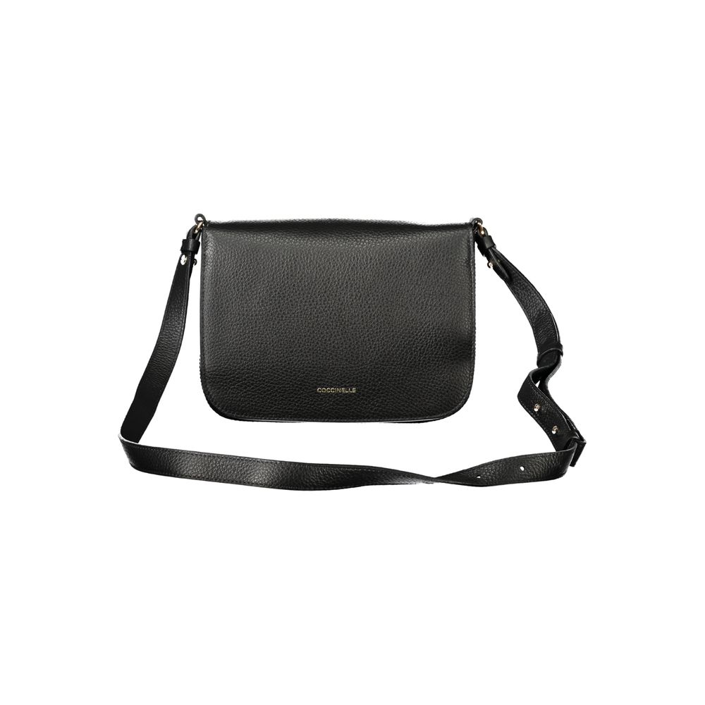 Schwarze Lederhandtasche