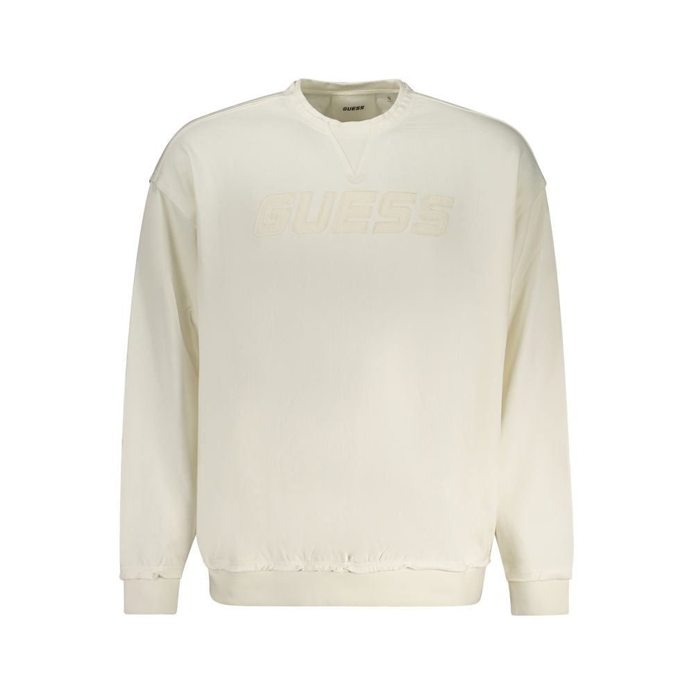 Weißer Baumwollpullover
