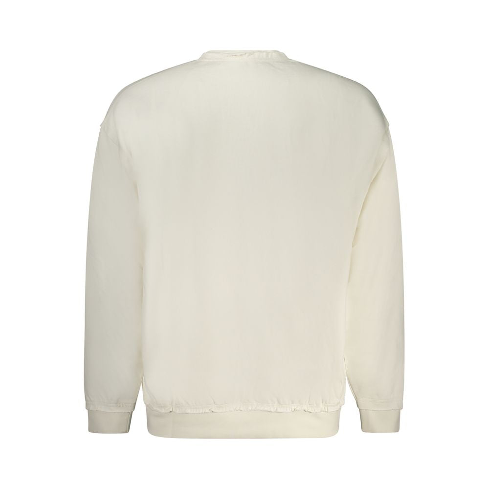 Weißer Baumwollpullover