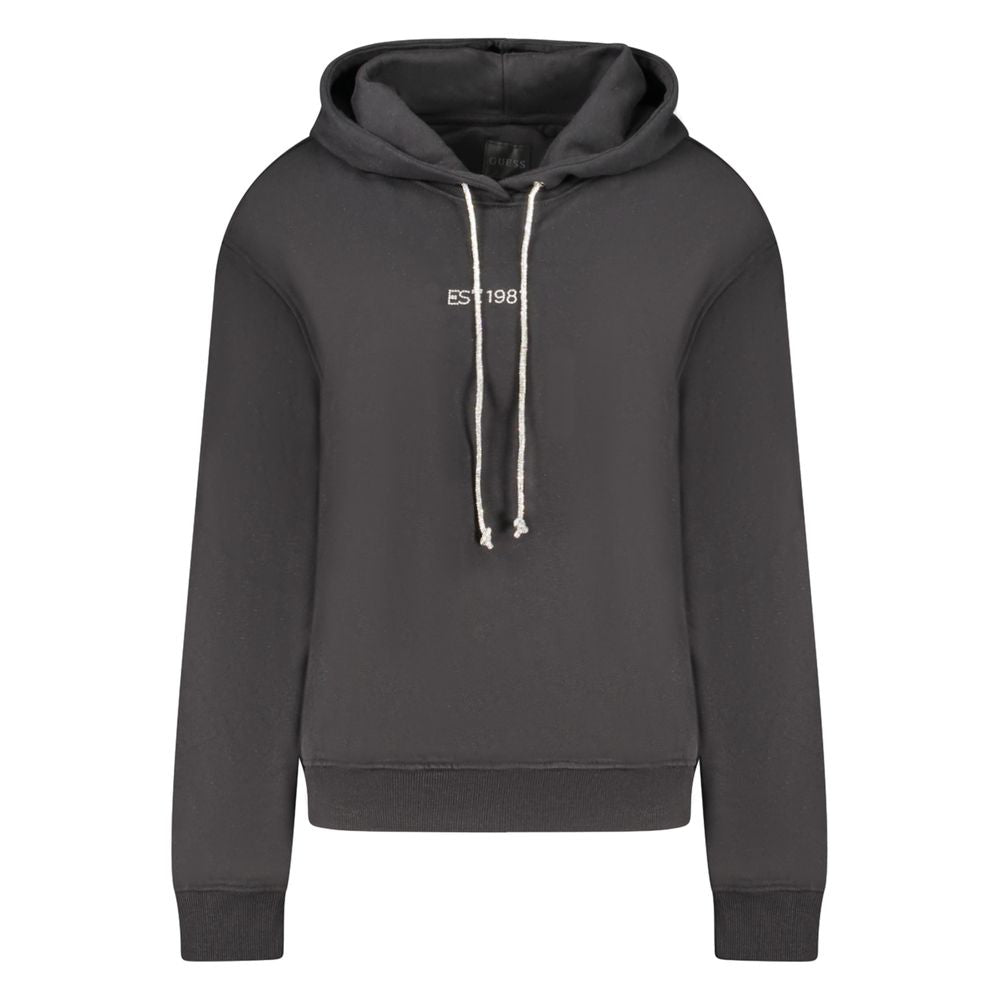 Schwarzer Baumwollpullover