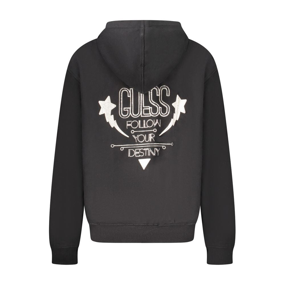 Schwarzer Baumwollpullover