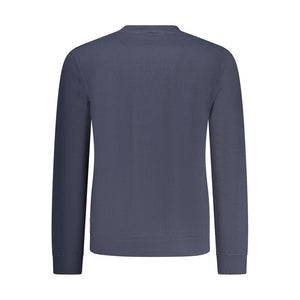 Blauer Baumwollpullover