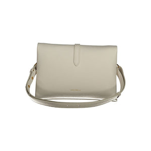 Weiße Lederhandtasche