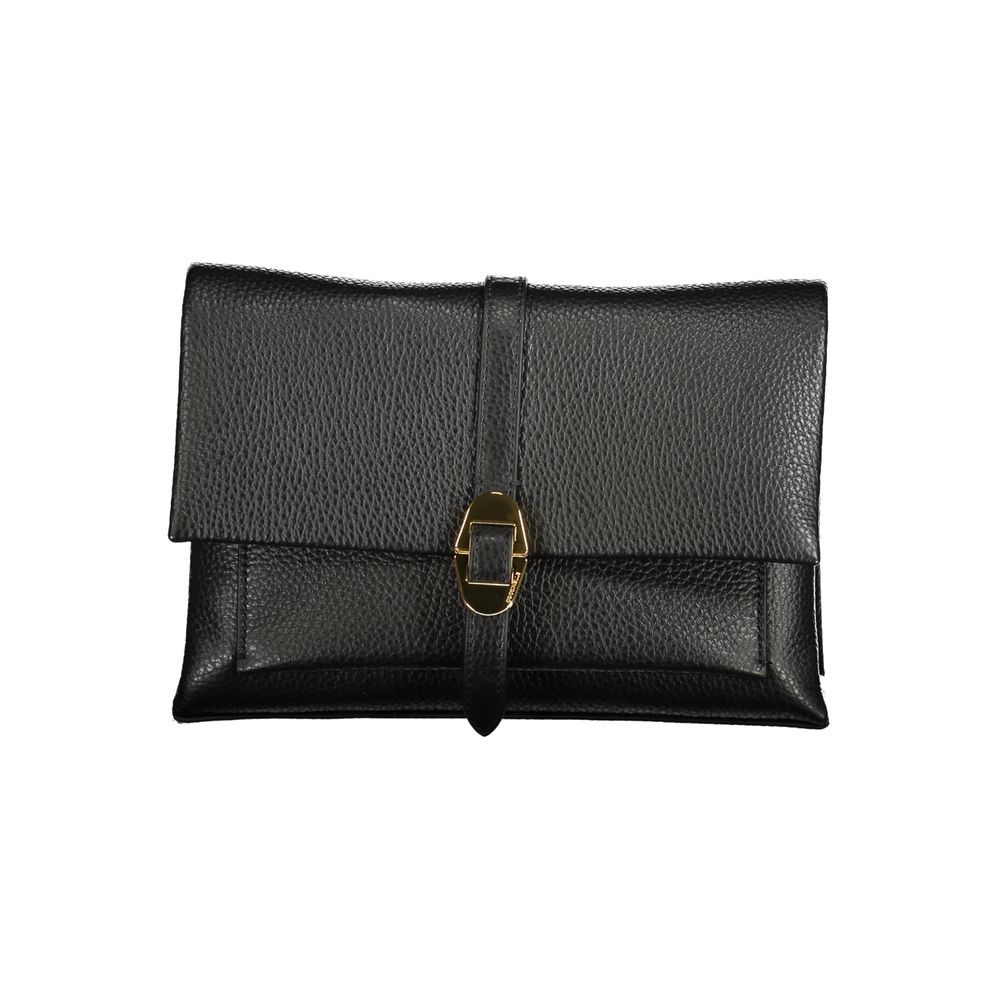 Schwarze Lederhandtasche