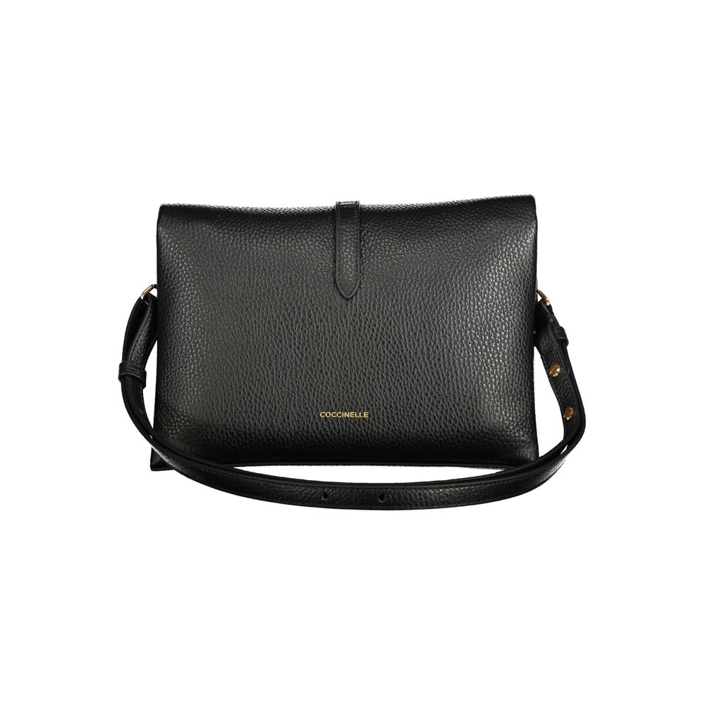 Schwarze Lederhandtasche