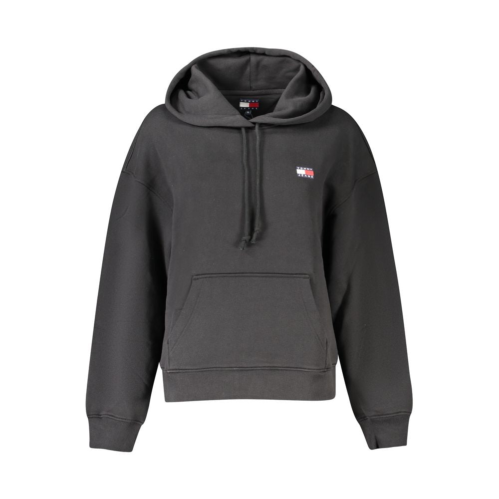 Schwarzer Baumwollpullover