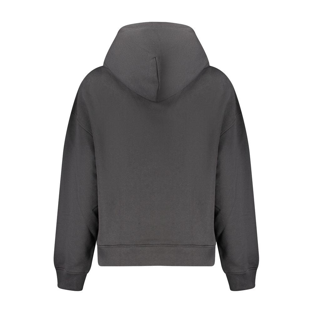 Schwarzer Baumwollpullover