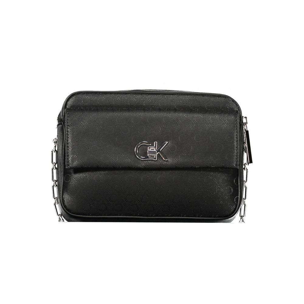 Schwarze Polyester-Handtasche