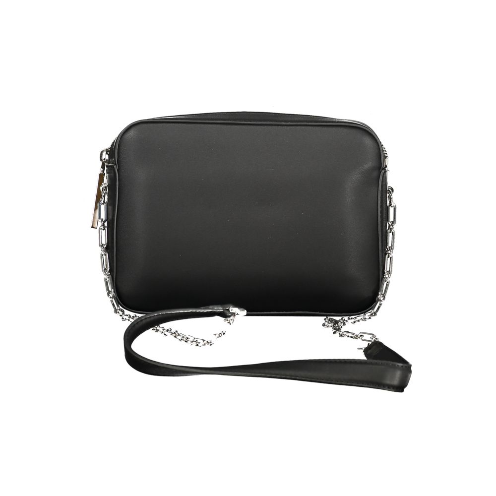 Schwarze Polyester-Handtasche