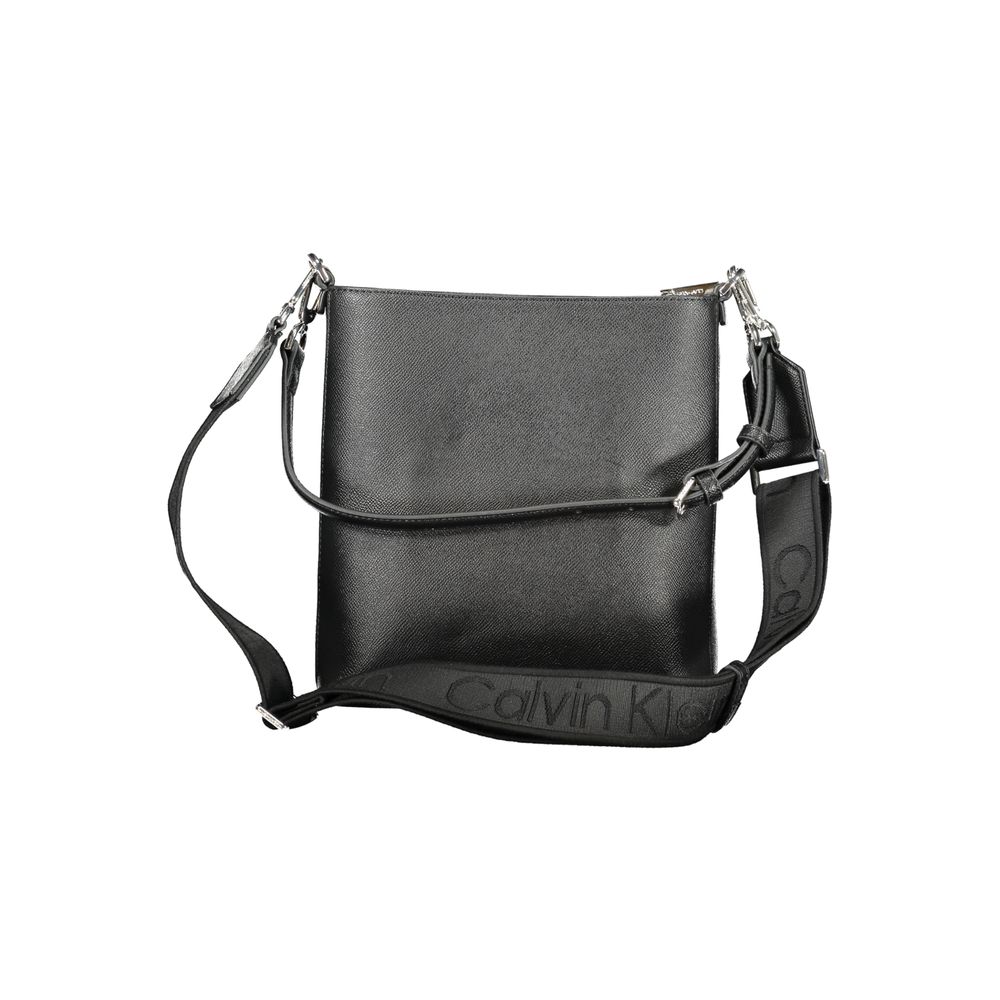 Schwarze Polyester-Handtasche