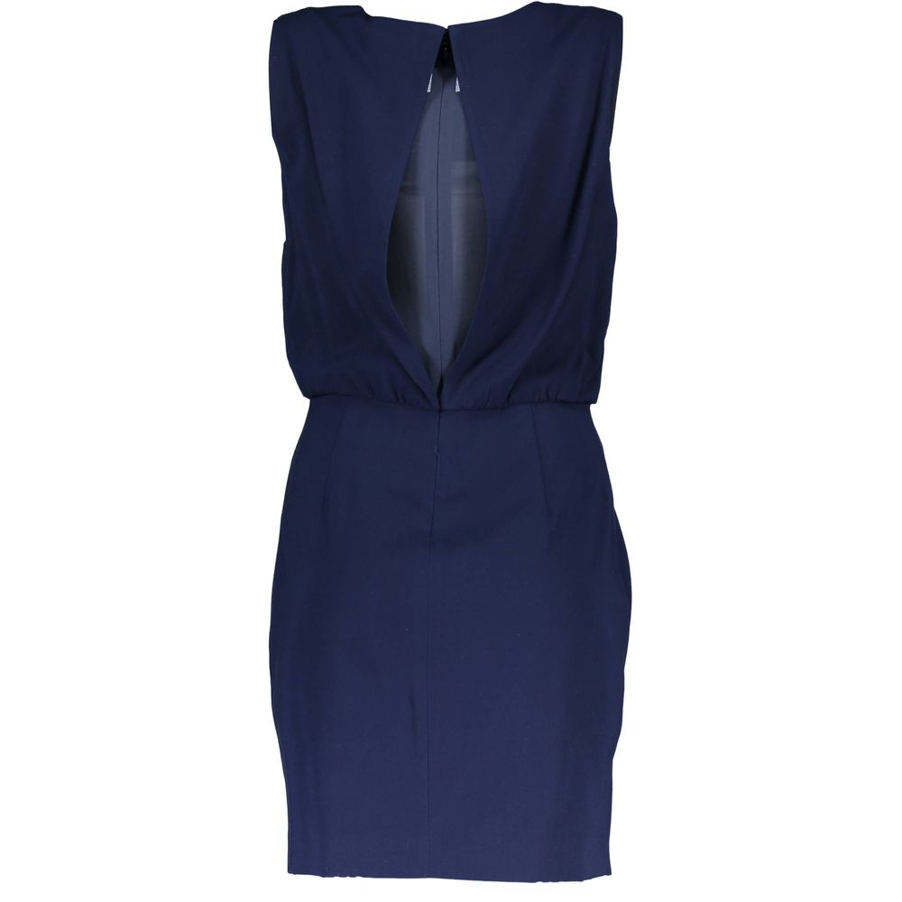 Blaues Viskosekleid