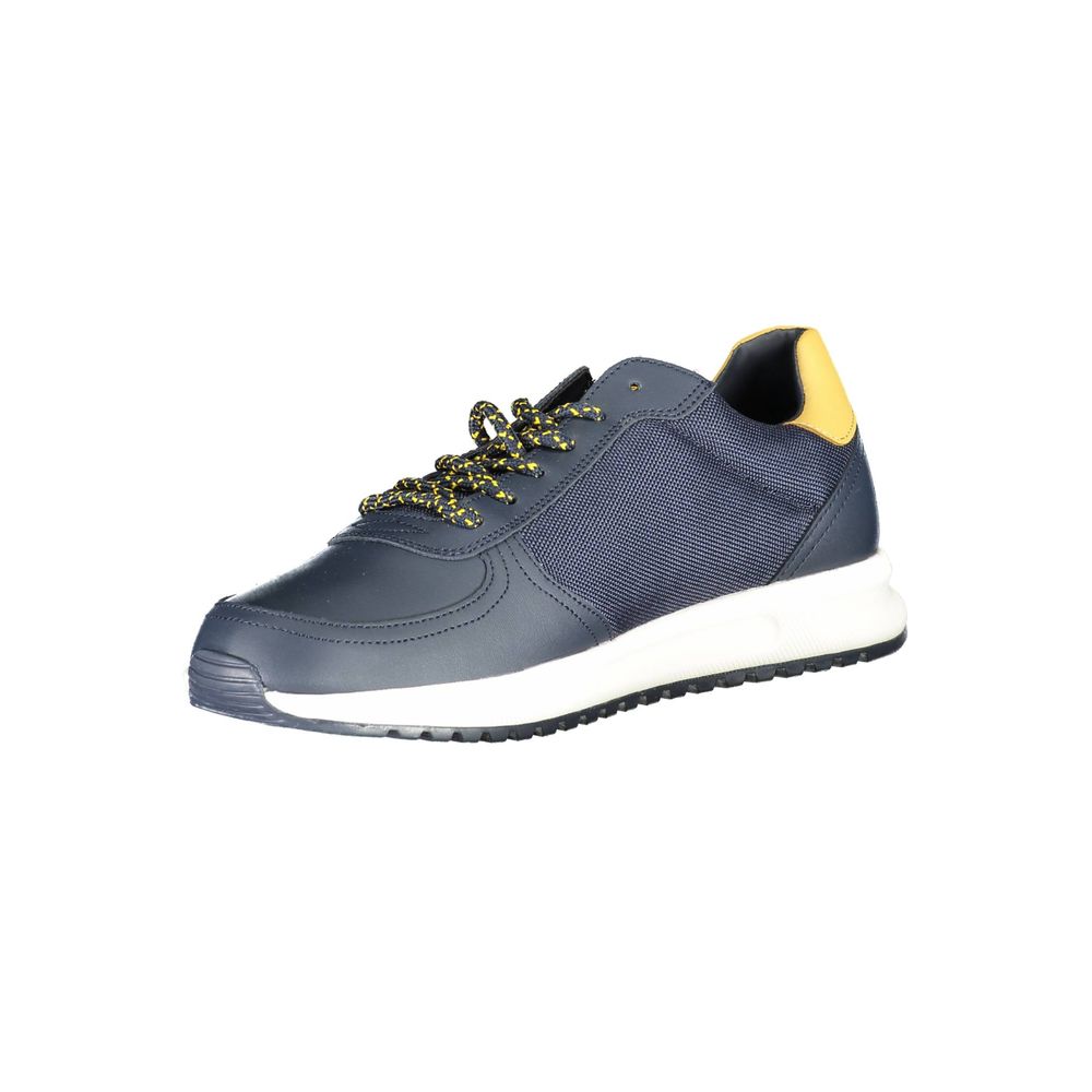 Blauer Synthetik-Sneaker