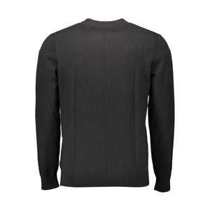 Schwarzer Baumwollpullover