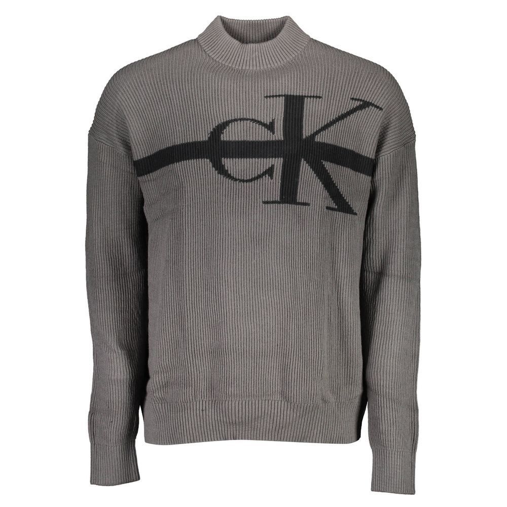 Grauer Baumwollpullover