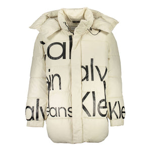 Beige Polyesterjacke