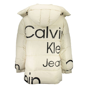 Beige Polyesterjacke