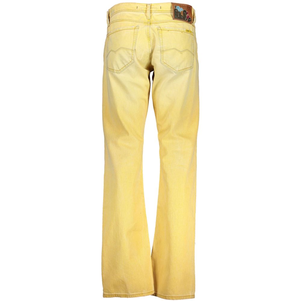 Yellow Cotton Jeans & Pant