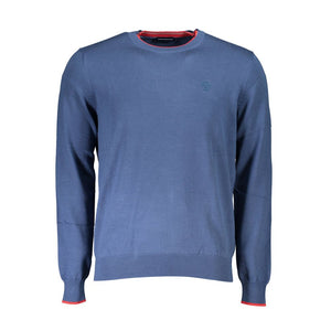 Blauer Baumwollpullover
