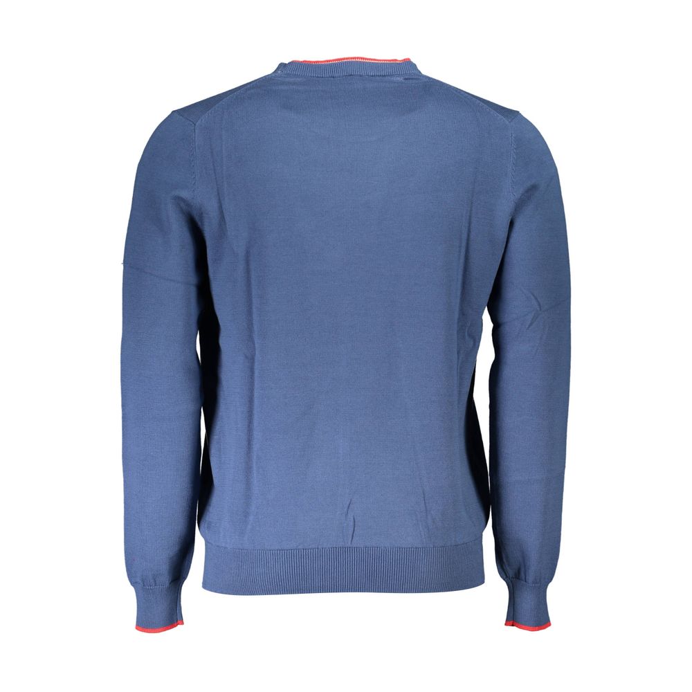 Blauer Baumwollpullover