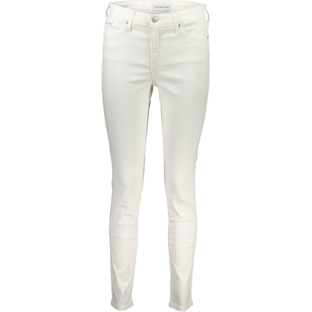 Weiße Baumwolljeans und -hose