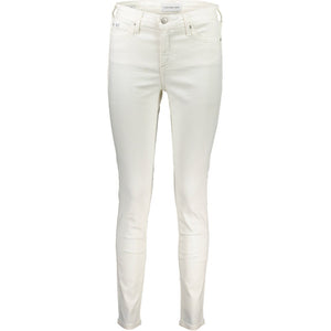 Weiße Baumwolljeans und -hose