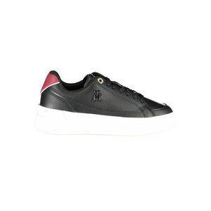 Schwarzer Polyester-Sneaker