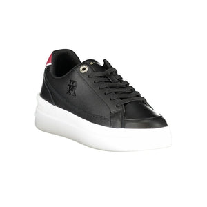 Schwarzer Polyester-Sneaker