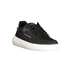 Schwarzer Polyester-Sneaker