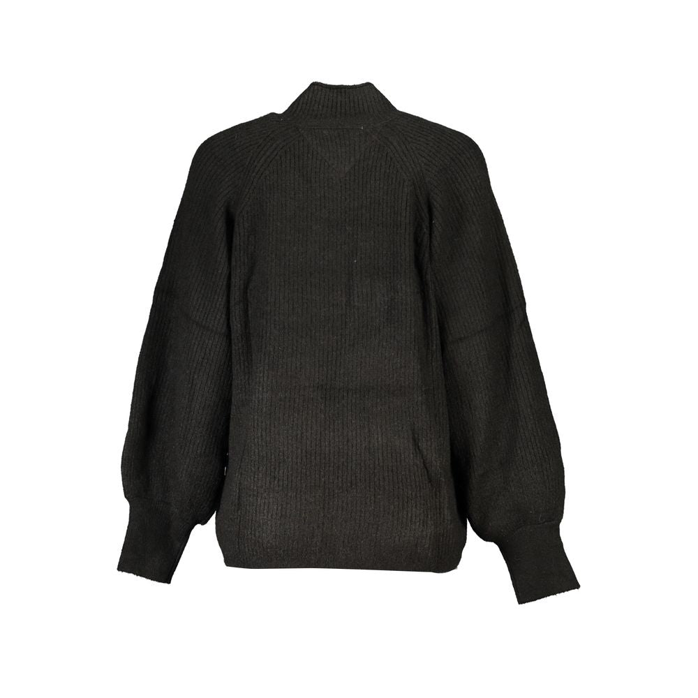 Schwarzer Polyesterpullover