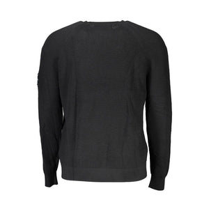 Schwarzer Wollpullover