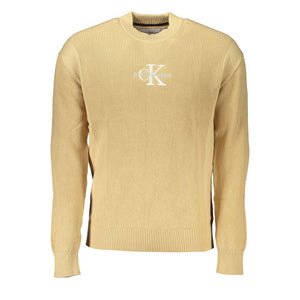 Beigefarbener Baumwollpullover