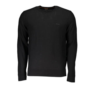 Schwarzer Wollpullover