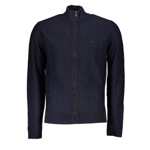 Blauer Polyamidpullover