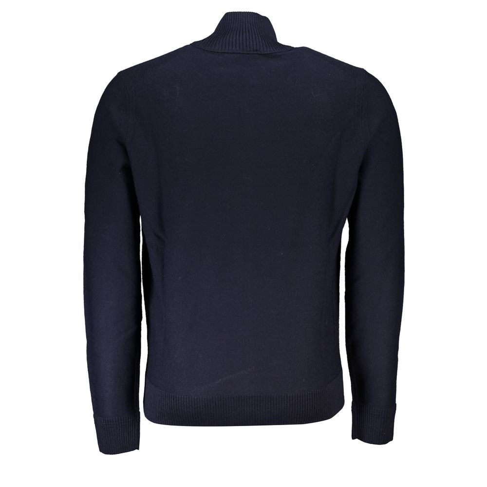 Blauer Polyamidpullover