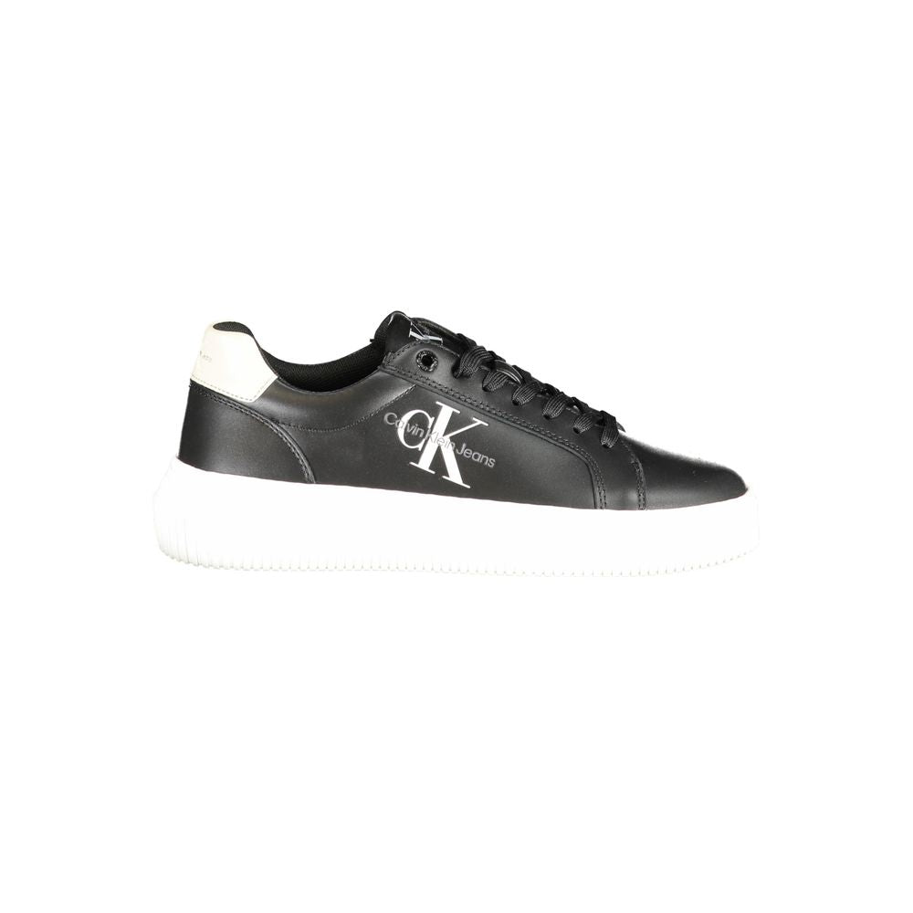 Schwarzer Polyester-Sneaker