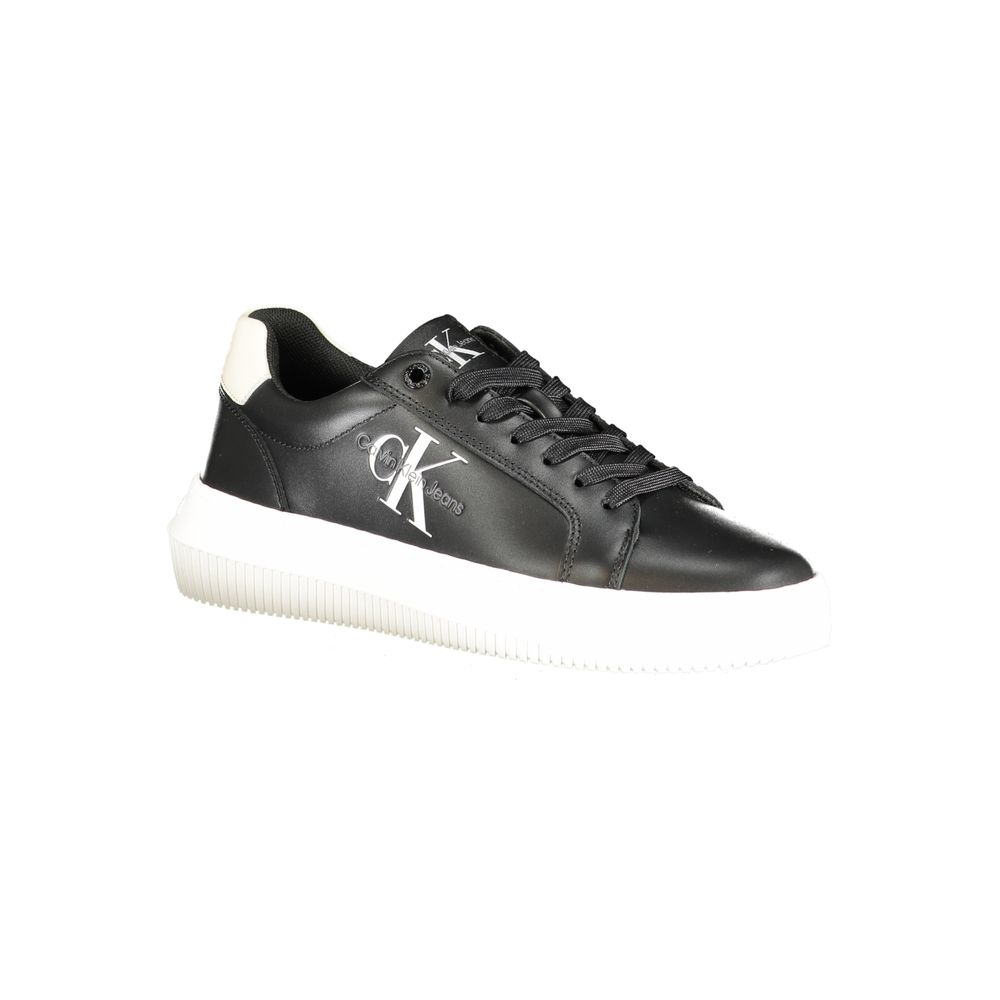 Schwarzer Polyester-Sneaker