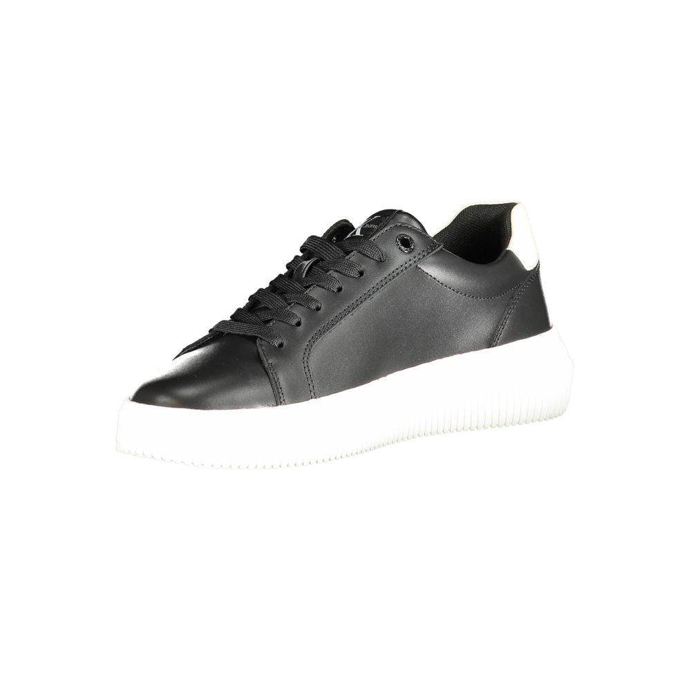 Schwarzer Polyester-Sneaker